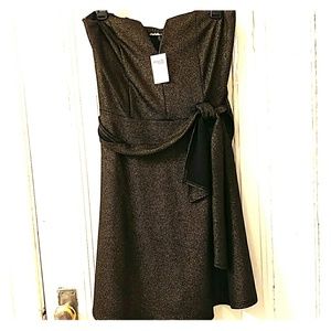 Dark gold strapless mini dress sz 1x